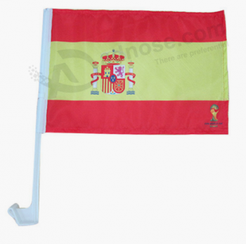 Melhor venda de bandeiras de espanha de janela de carro de poliéster