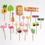Hawaii party cake topper kit para la fiesta de la fruta de la decoración de la fiesta de la playa de la boda de cumpleaños 18pcs