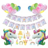Decoración del partido del unicornio caliente del amazonas para la fiesta de cumpleaños de los cabritos venta caliente de los niños fuentes del cumpleaños
