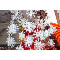 3D White Snowflake Hanging Garland Flags for Christmas,Home Decor,Holiday,New Years Party Supply