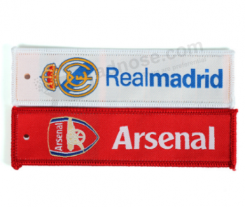 Double Logo Design Fabric Embroidery Keychain For Air Plane
