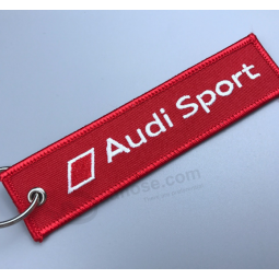 Letter Embroidered Key Tag Badges Embroidered Double Sided Keychain