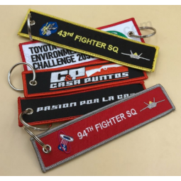 China supplier großhandel benutzerdefinierte bestickt keychain