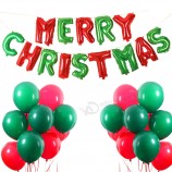Buon natale foglio di alluminio verde rosso/Set di decorazioni per appendere il pallone in lattice 34 pezzi/Impostato