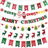 Feliz Navidad pancartas banderas colgando guirnaldas para la decoración del hogar decoración del partido, 4 piezas