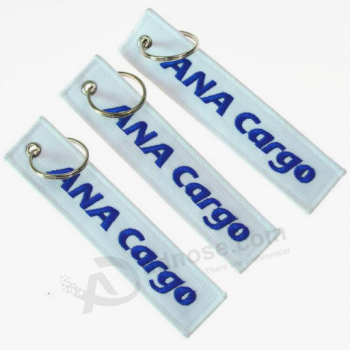 3D Custom Logo Brand Name Embroidery Tag Promotional Key Chains