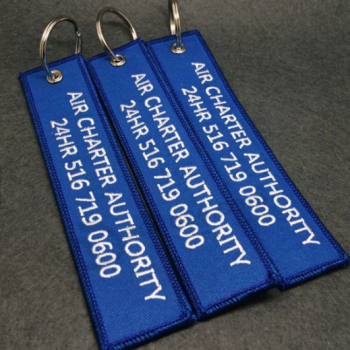 Embroidery Manufacturer Custom Cheap Woven Cloth Key Tags