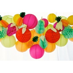 水果纸巾蜂窝创意水果挂饰家居园林派对工艺乡村风格