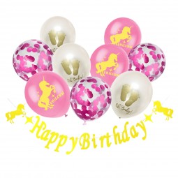 Décorations de fête d'anniversaire de bannière de baby shower de licorne