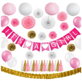 Decorazioni per baby shower per ragazza, è un banner per la decorazione di una ragazza, kit palloncino
