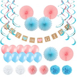 Genere rivelare rifornimenti del partito baby shower decorazioni ragazzo o ragazza banner