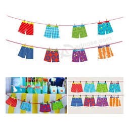 Hawaïen fête shorts bannière décorations de guirlande, fournitures de fêtes tropicales luau vacances