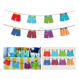 Hawaiian party shorts banner garland decorations, tropical luau holiday parties supplies