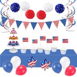 4 de julio fiesta decoraciones para el 4 de julio decoración papel pompoms banner 34 pz