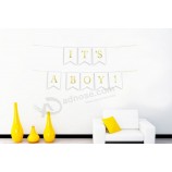 Gouden druk brief slinger baby shower partij welkom baby banner decoraties voor feestartikelen