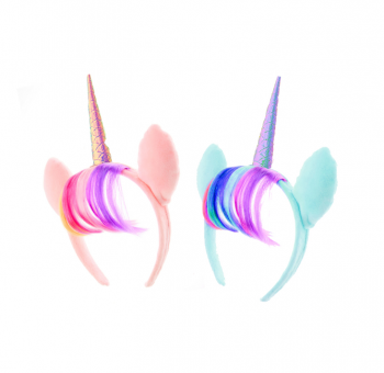 Unicorn Headband Unicorn Birthday Party Wig Headband for Girls Adults Cosplay Costume