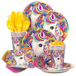Unicorno festa a tema arcobaleno maestà unicorno compleanno festa rifornimenti confezione