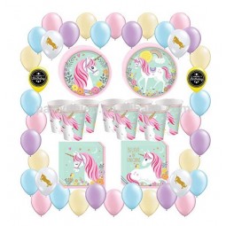 Paquete de globos de paquete de fiesta unicornio mágico