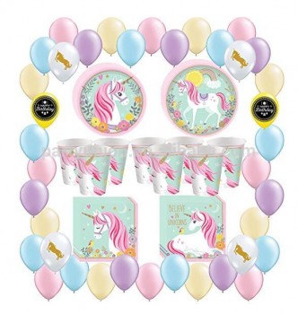 Paquete de globos de paquete de fiesta unicornio mágico