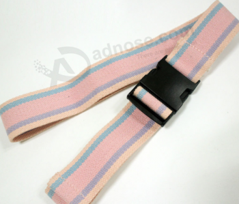 Nylon woven luggage belt with lock baggage belt