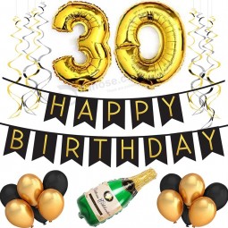 30th Happy Birthday Banner for Decoration