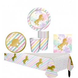 Unicornio suministros fiesta de cumpleaños para niños decoraciones de cumpleaños, decoraciones de la ducha de bebé