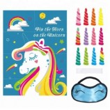 Kinder Party Spiel Regenbogen Pin das Horn auf dem Einhorn