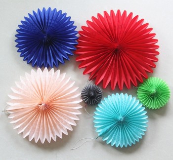 Retail mixed Paper Fan Pom Poms Wedding Decoration for Baby Shower Nursery Decoration