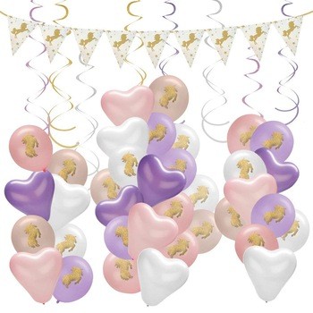 Fournitures de fête de licorne, décoration de fête de licorne mis décorations de douche de bébé licorne