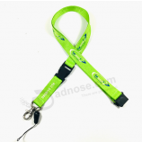 Abnehmbare benutzerdefinierte Logo-Design universelle grüne Lanyards