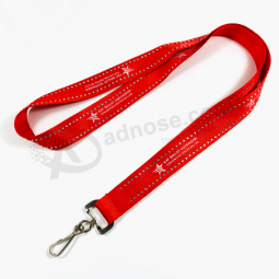 Gemakkelijk te gebruiken kantoor rode kleur lanyard aangepaste logo