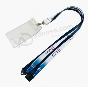 High Quality Safe Foldable Polyester Id Wallet Lanyard