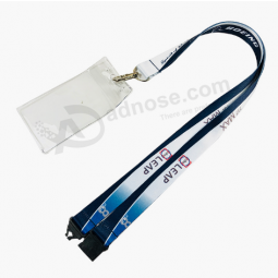 Hochwertiges sicheres faltbares Polyester ID Brieftasche Lanyard