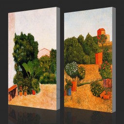 Não, cx003 casas na encosta, pintura a óleo abstrata, belas pinturas para venda sala de estar quarto pintura decorativa
