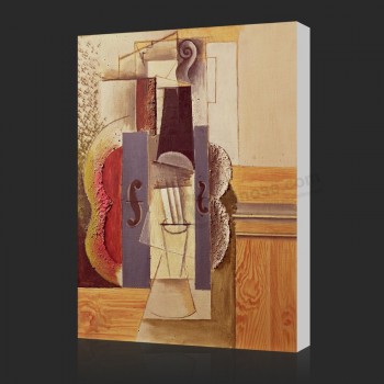 NO,CX007 Picasso Violin Hanging on the Wall, Abstract Oil Painting Arts for Sale Online , Living Room Bedroom Hotel Decorative Painting