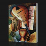 Nee, cx012 muziekinstrumenten, abstract olieverfschilderij, woonkamer slaapkamer hotel decoratief schilderen, kunstenaar olieverf te koop