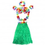 40厘米 Hawaii Tropical Hula Grass Dance Skirt Garland Hawaiian Party Decorations Supplies Dress