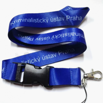 Beste kwaliteit op maat logo ontwerp warmteoverdracht blauwe lanyards