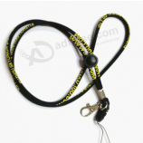 Distinctive Black Metal Buckle Fancy Cord Lanyard