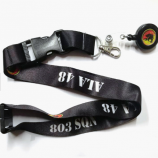 Goedkope prijs opvouwbaar afneembare polyester lanyard