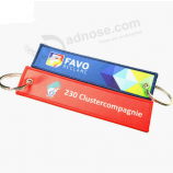 Privater Markenname druckte Logo keychains kundenspezifisches Druckkeychain