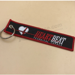 Fabric Woven Tag Key Chains Key Rings for Sale