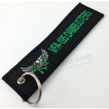 Polyester Stickerei Keychain angepasste Stickerei Schlüsselanhänger für Geschenk