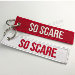 Hot sale embroidery designs for woven keychain