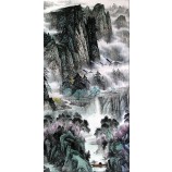 B127 handgeschilderd inkt van de uitstekende kwaliteit van het landschap beroemde Chinese schilderijen voor portiekdecoratie