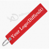 China Supplier Polyester Embroidery Keyring Embroidery Tag