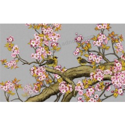 B133 stampa di alta qualità di alberi e uccelli, decorazione murale cinese con pittura a inchiostro
