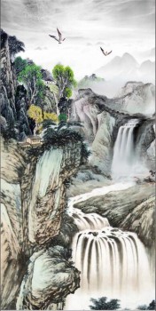 B143 pintura de paisaje de la pintura china tradicional para la decoración del pórtico