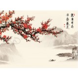 B147 pruimenbloesem traditionele chinese schilderkunst voor wanddecoratie