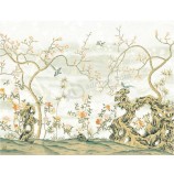 B423 handgeschilderde bloemen- en vogelschildering decoratieve wandschildering